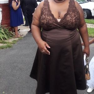 Chocolate cocktail dress